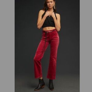 Anthropologie Pilcro the Yaya Mid-Rise Crop Flare Corduroy Jeans size 25